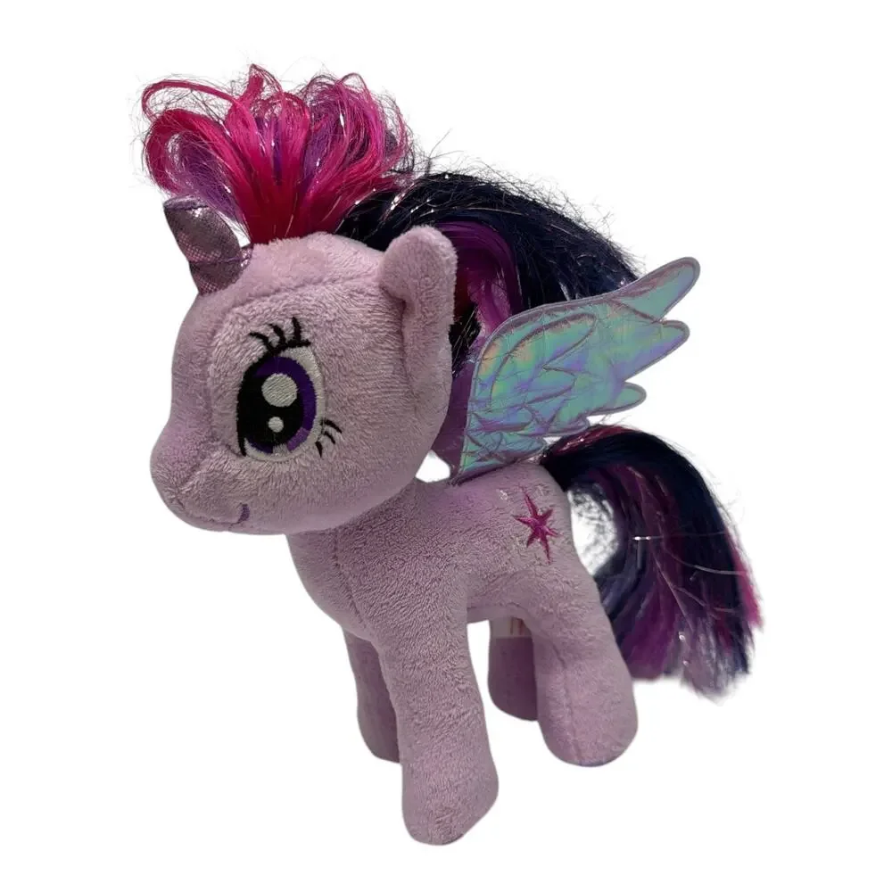 My Little Pony Twilight Sparkle TY Beanie Babies Unicorn Pegasus Purple Plush 8”